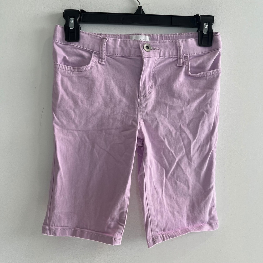 The Childrens Place Girls Purple Bermuda Shorts Size 10 Lavender Cotton Stretch